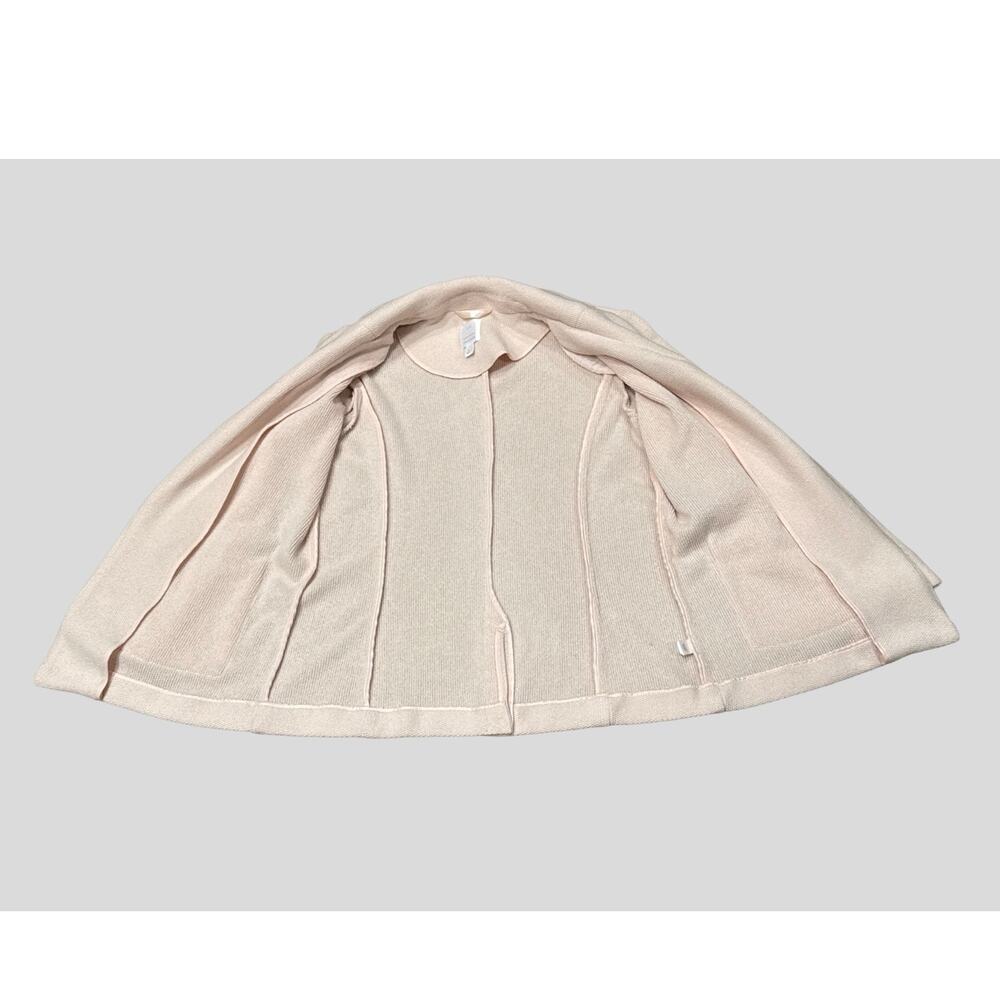 LC Lauren Conrad blush Pink knit Blazer Large Open-Front pockets coquette - Picture 4 of 9